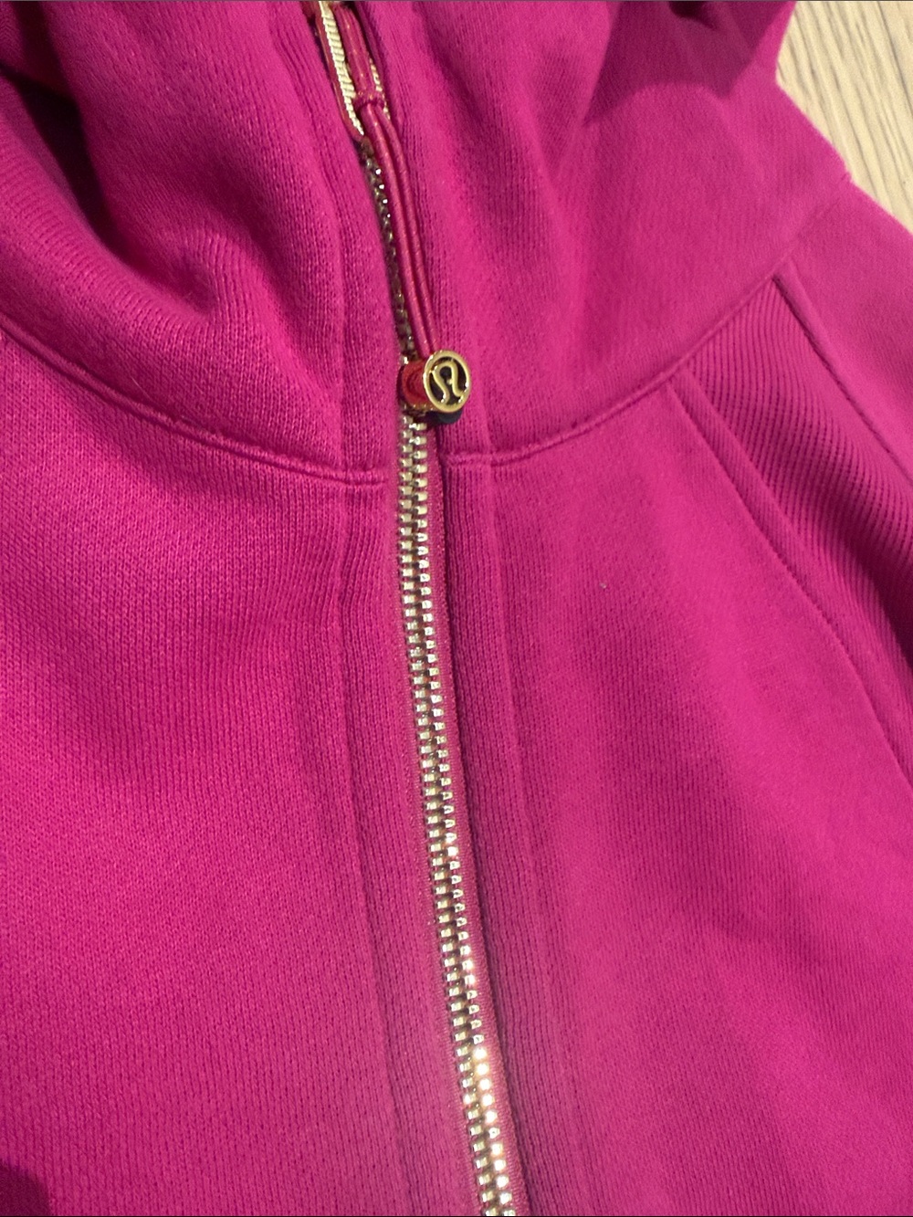 lululemon athletica scuba Fuchsia Half-Zip Hooded Sweatshirt - Picture 2 of 4